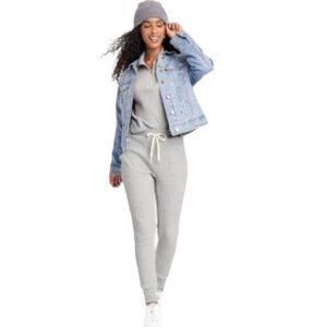 Women's Waffle Knit 2-Piece jogger Pants & Top Set M